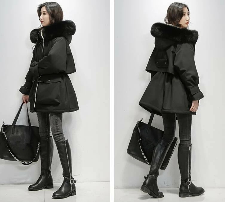 ダウンコート　ダウン90%　レディース　大きいサイズアウター　フード付き　ダウンジャケット ファー付き　リアルファー　軽量 秋冬　ロング丈　防寒 　冬服　カジュアル　無地　Aライン