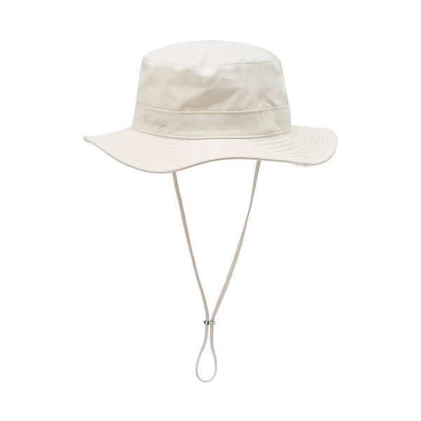 (ヘッジズレディース) 24SS オフホワイトコットンストリングバケットハット HSHE4B203OW