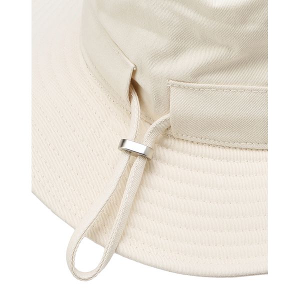 (ヘッジズレディース) 24SS オフホワイトコットンストリングバケットハット HSHE4B203OW