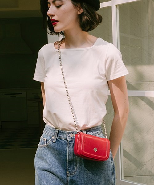 ●HEEARI●POPPY CHAIN MINI BAG ミニバッグ 韓国人気 Qoo10] Heeari Poppy Chain Mini Bag : バッグ・雑貨