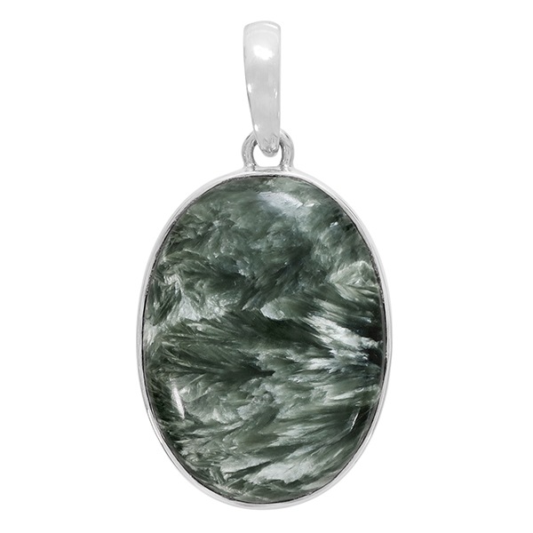 セラフィナイト シルバー ペンダントトップ ペンダントヘッド オーバル 天然石 パワーストーン セラフィナイト シルバー ペンダントトップ ペンダントヘッド オーバル 天然石 パワーストーン