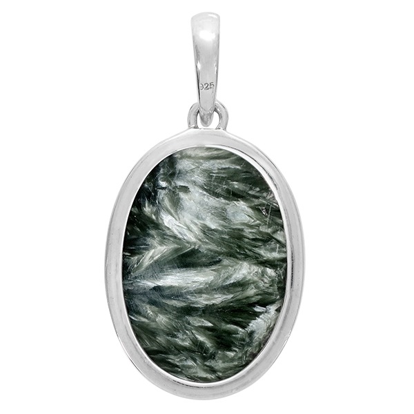 セラフィナイト シルバー ペンダントトップ ペンダントヘッド オーバル 天然石 パワーストーン セラフィナイト シルバー ペンダントトップ ペンダントヘッド オーバル 天然石 パワーストーン