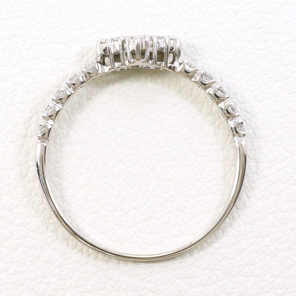 K10 10金 WG ホワイトゴールド リング 指輪 9号 ダイヤ 0.18