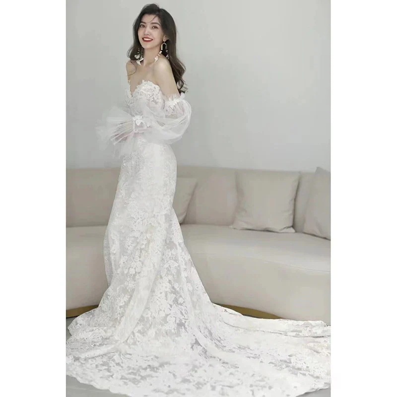 【L.O.V.E】 ウェディングドレス 白 結婚式 花嫁 サイズオーダーメイド可能 成人式 お呼ばれ ウェディング 演奏会 二次会 パーティードレス 前撮り ワンピース ロングドレス メガ割 53