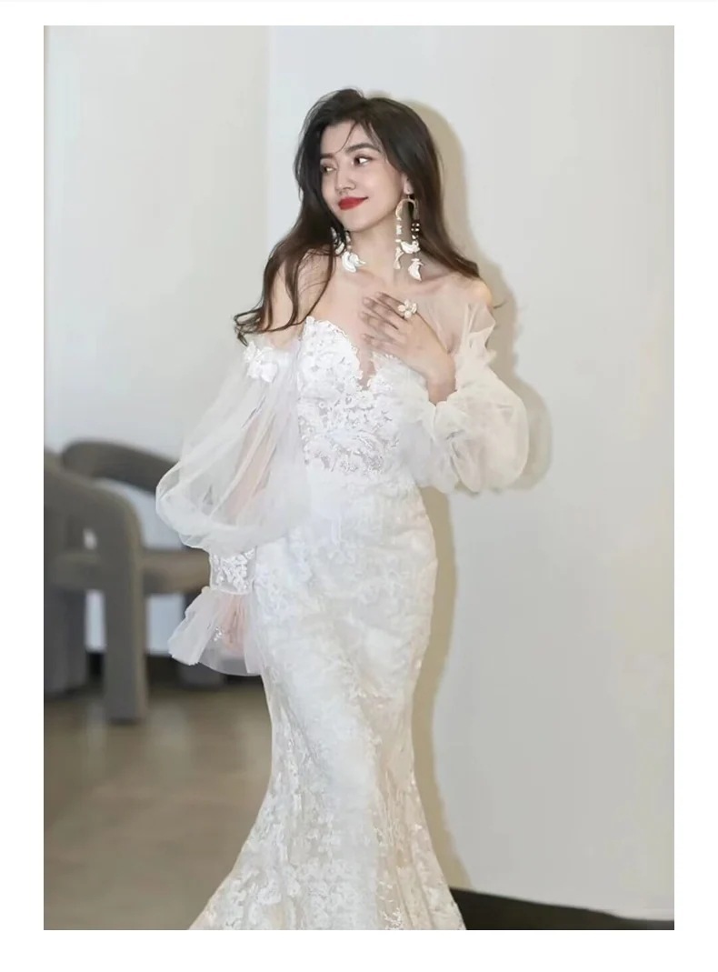 【L.O.V.E】 ウェディングドレス 白 結婚式 花嫁 サイズオーダーメイド可能 成人式 お呼ばれ ウェディング 演奏会 二次会 パーティードレス 前撮り ワンピース ロングドレス メガ割 53