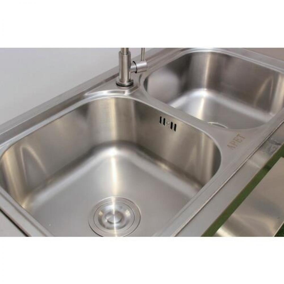 【I】【メーカー直送】谷村実業 蛇口付きダブルシンクステン流し台 TAN-981 流し台 ステンレス 屋外 ガーデニング