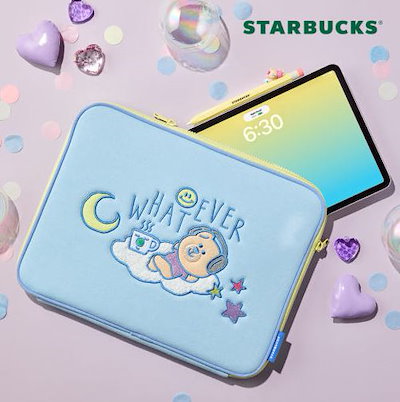 ★STARBUCKS★キャンパス ベアリー ラップトップ ポーチ Qoo10] スターバックス [韓国正規品]キャンパス ベアリー ラッ