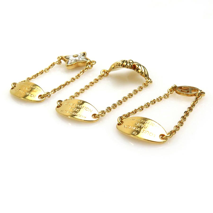 ルイ ヴィトン LOUIS VUITTON リング・指輪 3連リング バーグ・ブルーミングストラス メタル ゴールド レディース M68379 14号 h30498k ルイ ヴィトン LOUIS VUITTON リング・指輪 3連リング バーグ・ブルーミングストラス メタル ゴールド レディース M68379 14号 h30498k