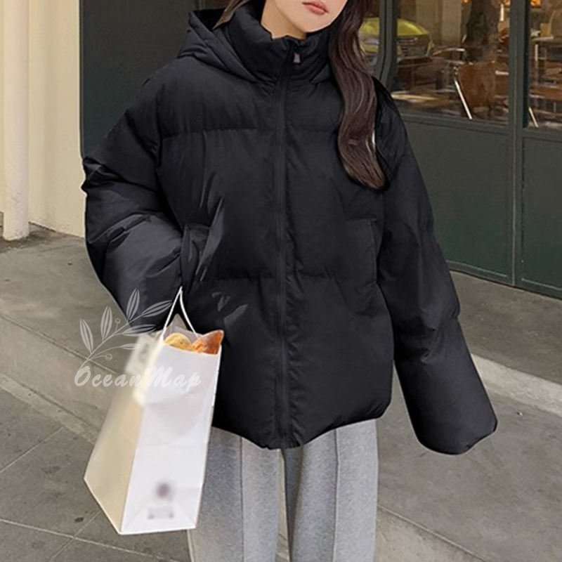 ダウンジャケット レディース フード付き 中綿 コート カジュアル ショート丈 防風 防寒着 普段使い 体型カバー 厚手 秋冬 通学 暖かい 可愛い 登山 通勤 旅行 OceanMap ダウンジャケット レディース フード付き 中綿 コート カジュアル ショート丈 防風 防寒着 普段使い 体型カバー 厚手 秋冬 通学 暖かい 可愛い 登山 通勤 旅行 OceanMap