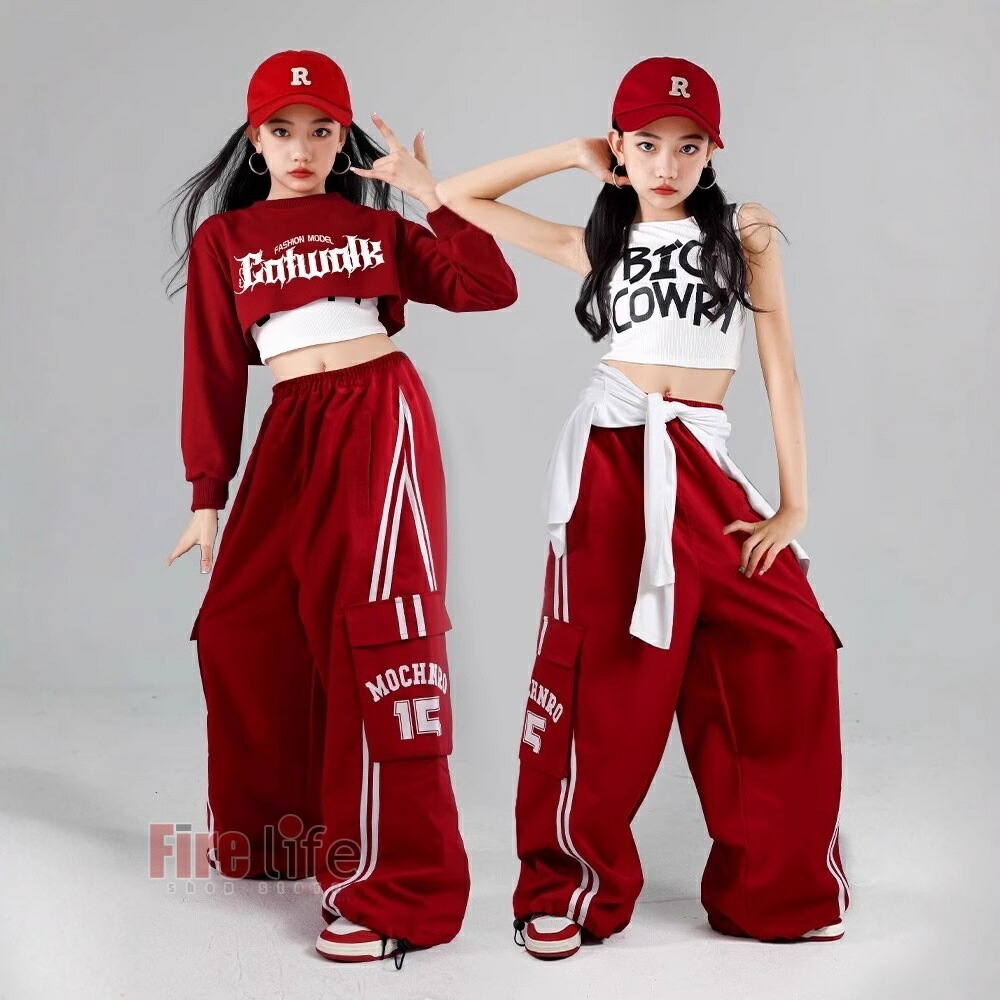 ガールズダンス衣装 キッズ チアダンス 練習着 体操服 セットアップ 運動着 ヒップホップ スポーツウェア 韓国子供服 赤黒 へそ出し 長袖 短丈トップス キャミソール 黒赤カーゴパンツ hiphop ガールズダンス衣装 キッズ チアダンス 練習着 体操服 セットアップ 運動着 ヒップホップ スポーツウェア 韓国子供服 赤黒 へそ出し 長袖 短丈トップス キャミソール 黒赤カーゴパンツ hiphop