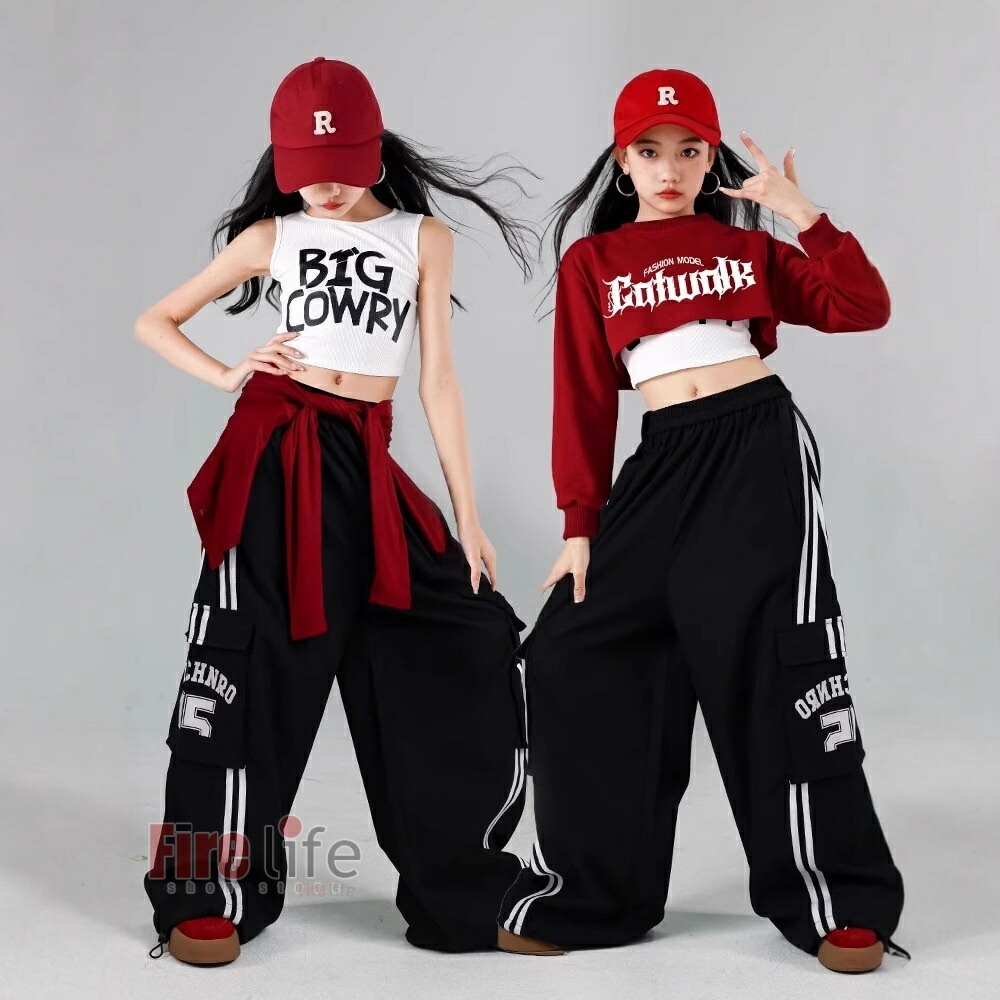 ガールズダンス衣装 キッズ チアダンス 練習着 体操服 セットアップ 運動着 ヒップホップ スポーツウェア 韓国子供服 赤黒 へそ出し 長袖 短丈トップス キャミソール 黒赤カーゴパンツ hiphop ガールズダンス衣装 キッズ チアダンス 練習着 体操服 セットアップ 運動着 ヒップホップ スポーツウェア 韓国子供服 赤黒 へそ出し 長袖 短丈トップス キャミソール 黒赤カーゴパンツ hiphop