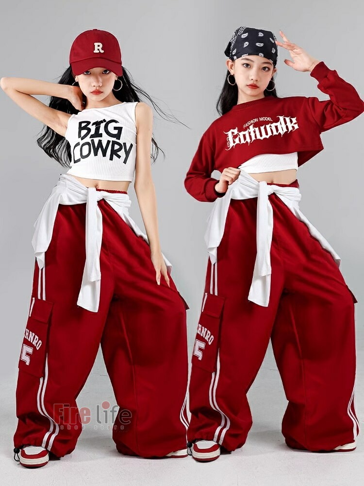 ガールズダンス衣装 キッズ チアダンス 練習着 体操服 セットアップ 運動着 ヒップホップ スポーツウェア 韓国子供服 赤黒 へそ出し 長袖 短丈トップス キャミソール 黒赤カーゴパンツ hiphop ガールズダンス衣装 キッズ チアダンス 練習着 体操服 セットアップ 運動着 ヒップホップ スポーツウェア 韓国子供服 赤黒 へそ出し 長袖 短丈トップス キャミソール 黒赤カーゴパンツ hiphop