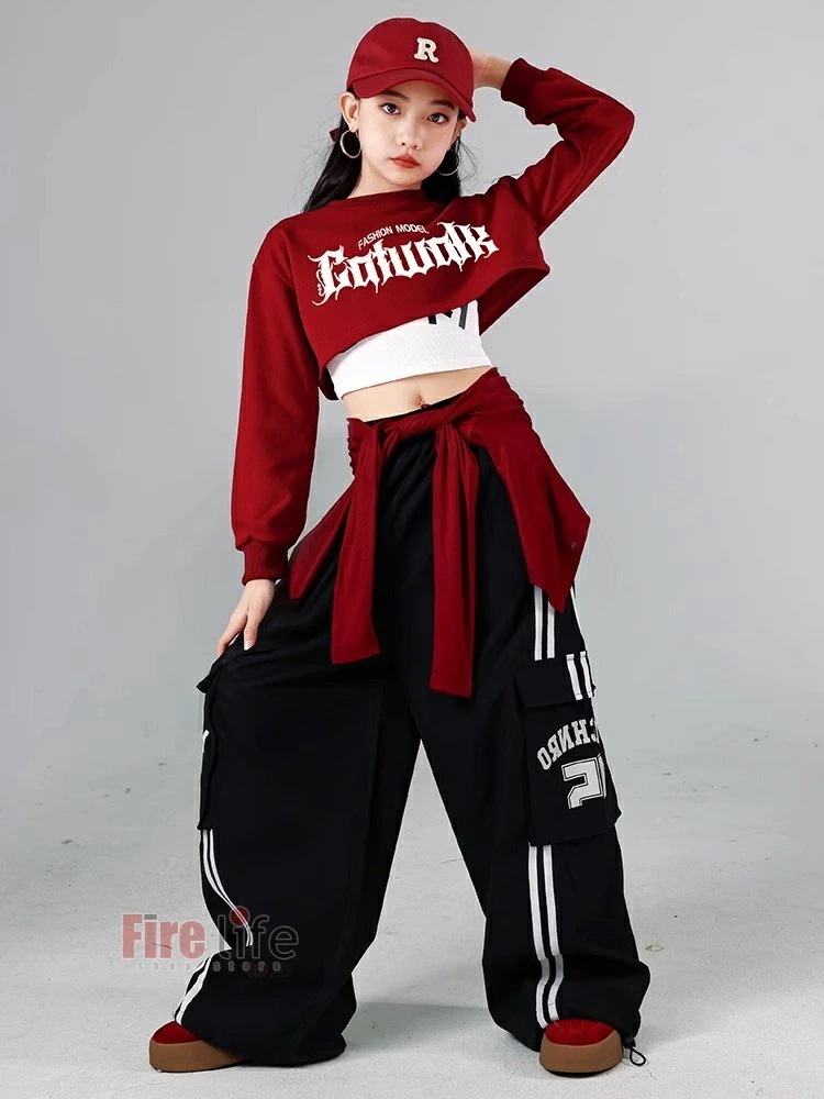 ガールズダンス衣装 キッズ チアダンス 練習着 体操服 セットアップ 運動着 ヒップホップ スポーツウェア 韓国子供服 赤黒 へそ出し 長袖 短丈トップス キャミソール 黒赤カーゴパンツ hiphop ガールズダンス衣装 キッズ チアダンス 練習着 体操服 セットアップ 運動着 ヒップホップ スポーツウェア 韓国子供服 赤黒 へそ出し 長袖 短丈トップス キャミソール 黒赤カーゴパンツ hiphop