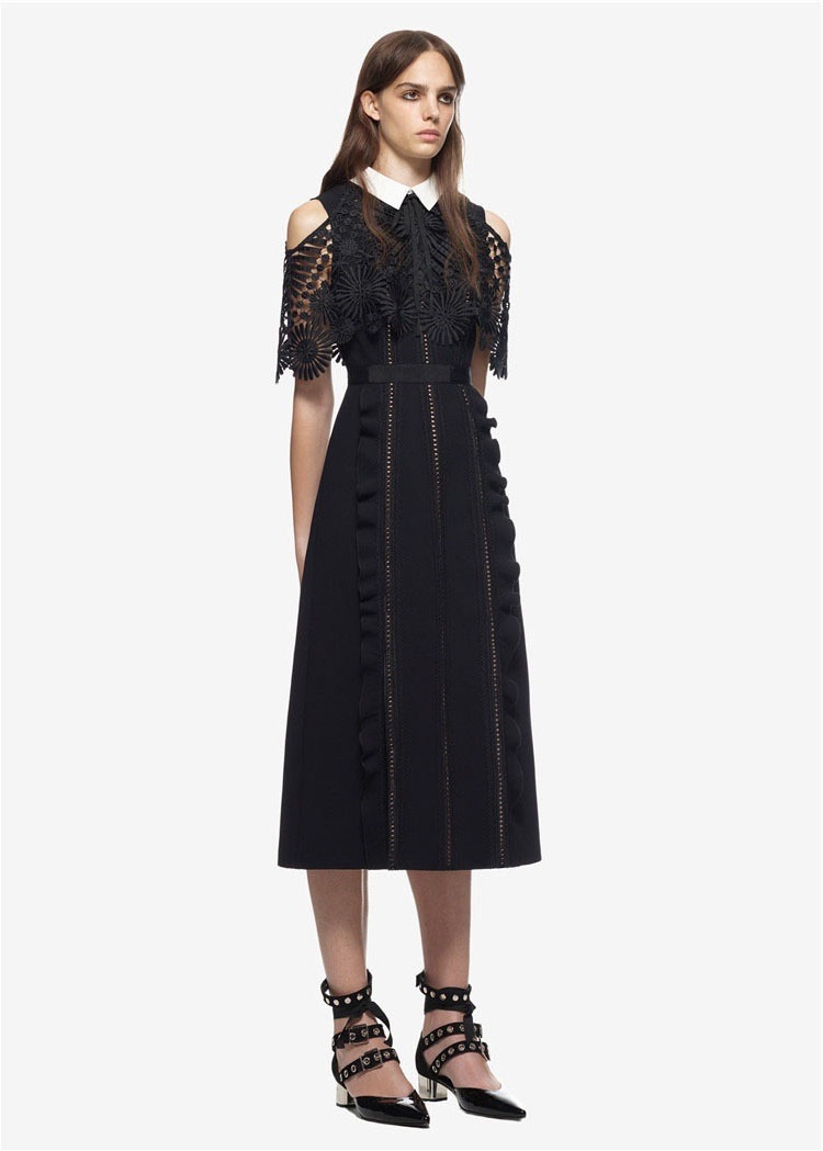 1869.刺繍タイトフリルドレス(ブラック)2019 春夏 sale 春夏 sale ワンピース 花柄 半袖 レース エレガント レトロテイスト お呼ばれ パーティー 結婚式 披露宴 二次会 女子会 1869.刺繍タイトフリルドレス(ブラック)2019 春夏 sale 春夏 sale ワンピース 花柄 半袖 レース エレガント レトロテイスト お呼ばれ パーティー 結婚式 披露宴 二次会 女子会