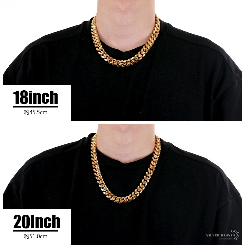 ステンレス 喜平ネックレス 幅14mm [n390-s-14mm]