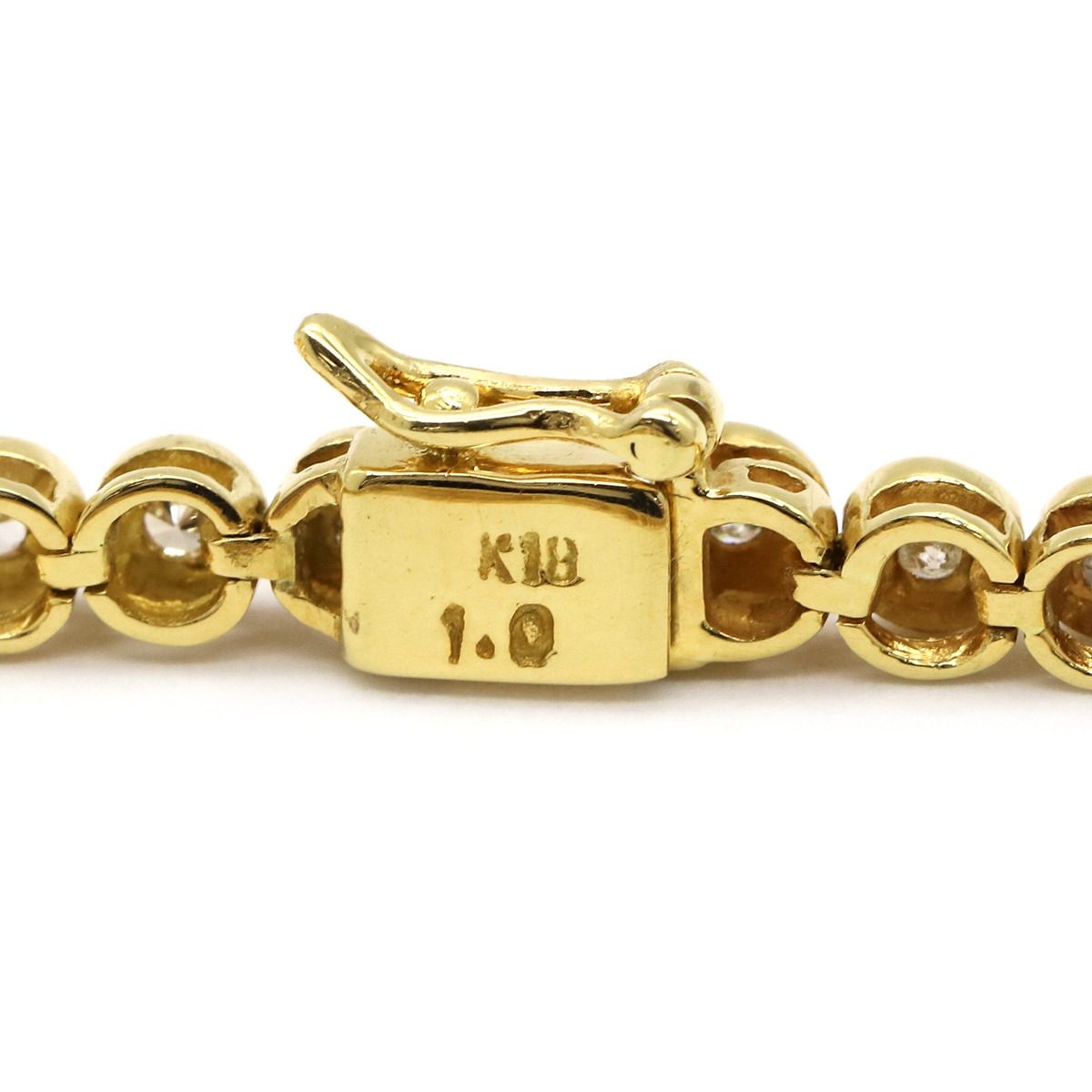 ブレスレット テニスブレスレット K18YG ダイヤモンド イエロー