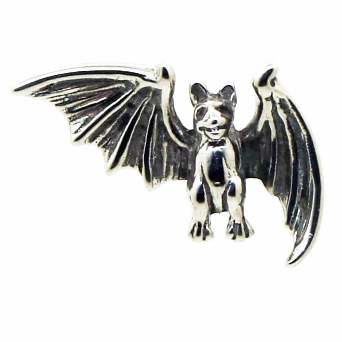 オオコウモリステンレスピアス 1ペア販売 両耳 キャッチ スタッドピアス 蝙蝠 大きい ハロウィン 吸血鬼 バンパイア 耳 軟骨 18G 18ゲージ 男性 女性 プレゼント sst-s-01057xx