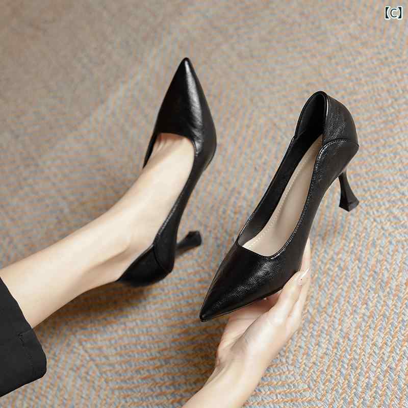 ハイヒール シューズ レディース レディース シープスキンの 赤い の ハイヒール 2025 春秋 尖った 浅い 口の スティレット プロな 作業 靴 ハイヒール シューズ レディース レディース シープスキンの 赤い の ハイヒール 2025 春秋 尖った 浅い 口の スティレット プロな 作業 靴