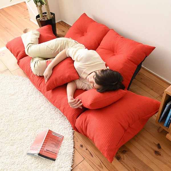 ソファ 幅148cm セパレート ひじ掛け リクライニング 座椅子 ローソファ フロアソファ