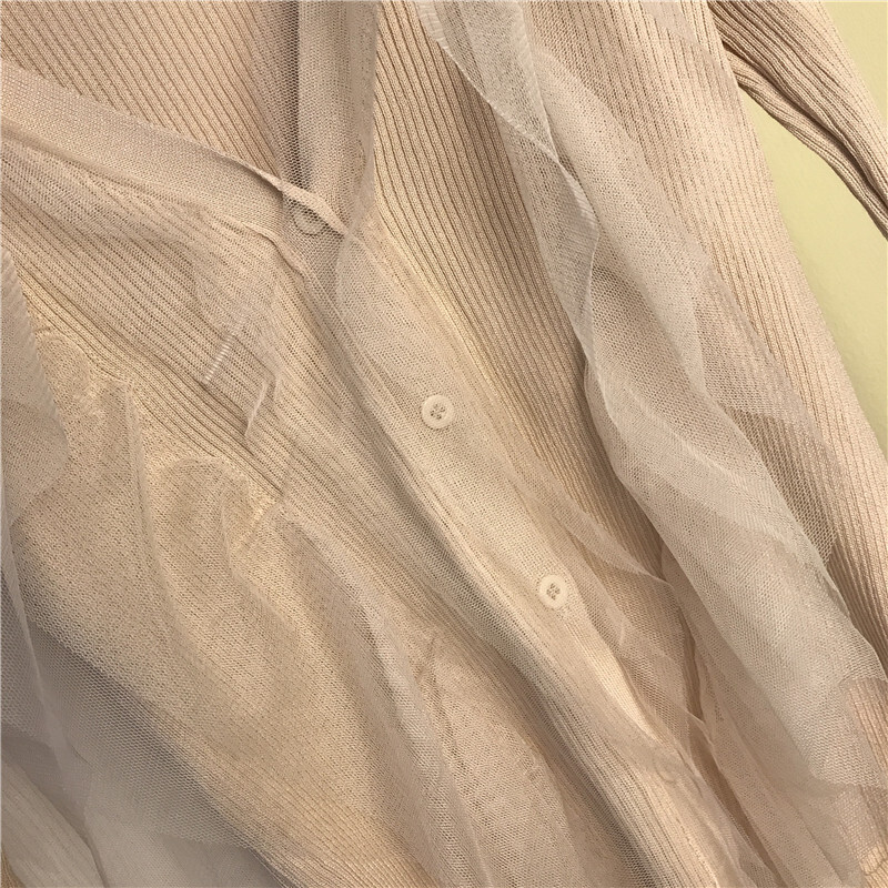 トップス ニットソー カーディガン 袖あり 長袖 Vネック スリム タイト 細身 チュール フリル 前開き リブニット 伸縮性 アクリル かわいい 大人可愛い きれいめ カジュアル 上品 トップス ニットソー カーディガン 袖あり 長袖 Vネック スリム タイト 細身 チュール フリル 前開き リブニット 伸縮性 アクリル かわいい 大人可愛い きれいめ カジュアル 上品