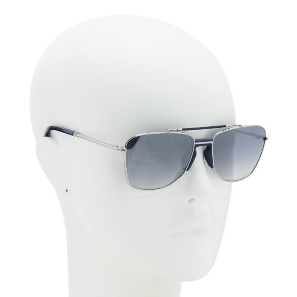 ゼニア サングラス ZEGNA EZ0130/S 14X 58 Ermenegildo Zegna ノーズパッド UVカット シルバー ブルーグレーグラデーション ゼニア サングラス ZEGNA EZ0130/S 14X 58 Ermenegildo Zegna ノーズパッド UVカット シルバー ブルーグレーグラデーション