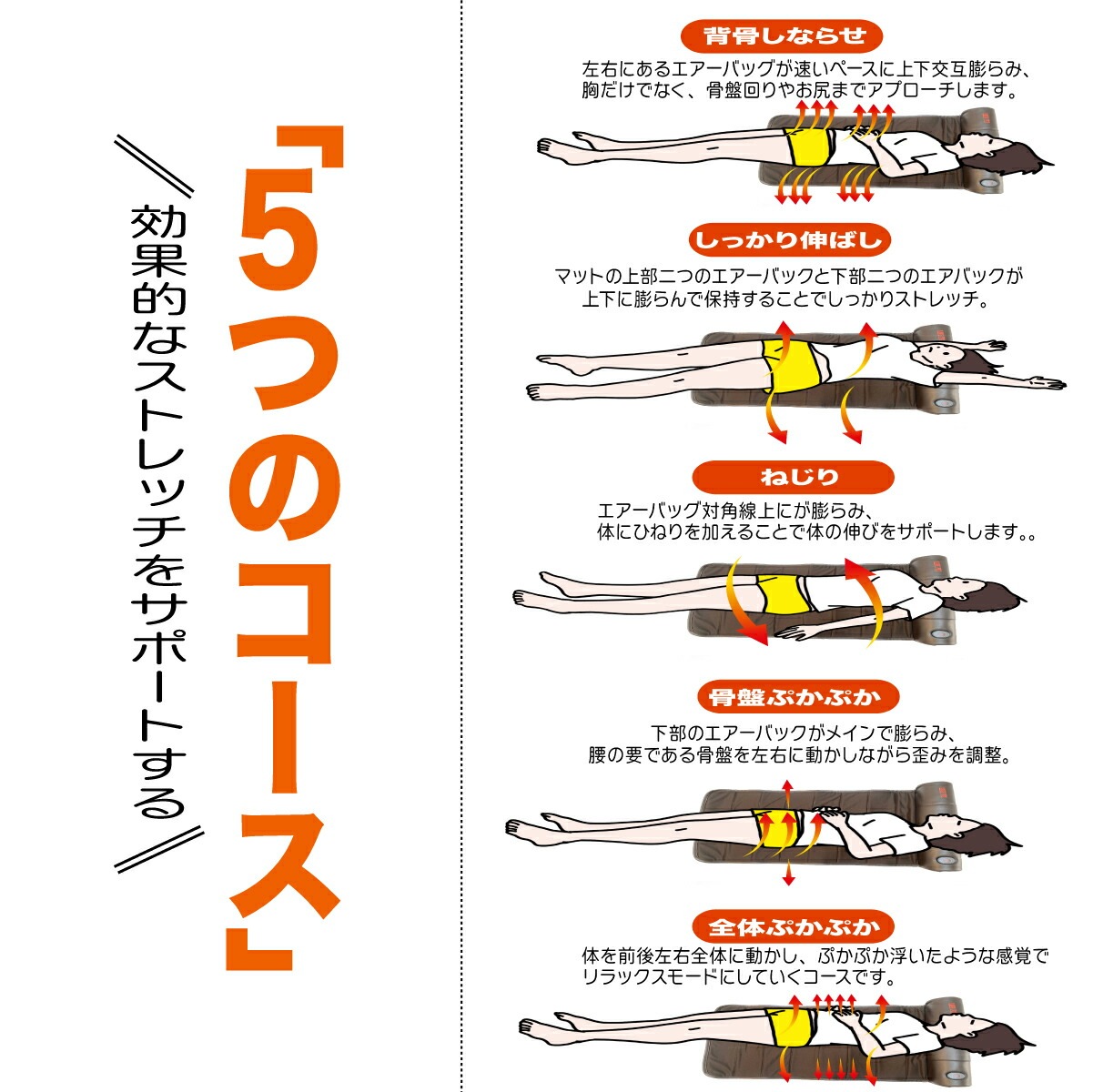 LIFE FIT ライフフィット エアー4プラス Fit017 ストレッチマット ストレッチグッズ リラックス マッサージ用品 エアーバッグ エアー4 プラス 電動ストレッチ ストレッチマシン 引