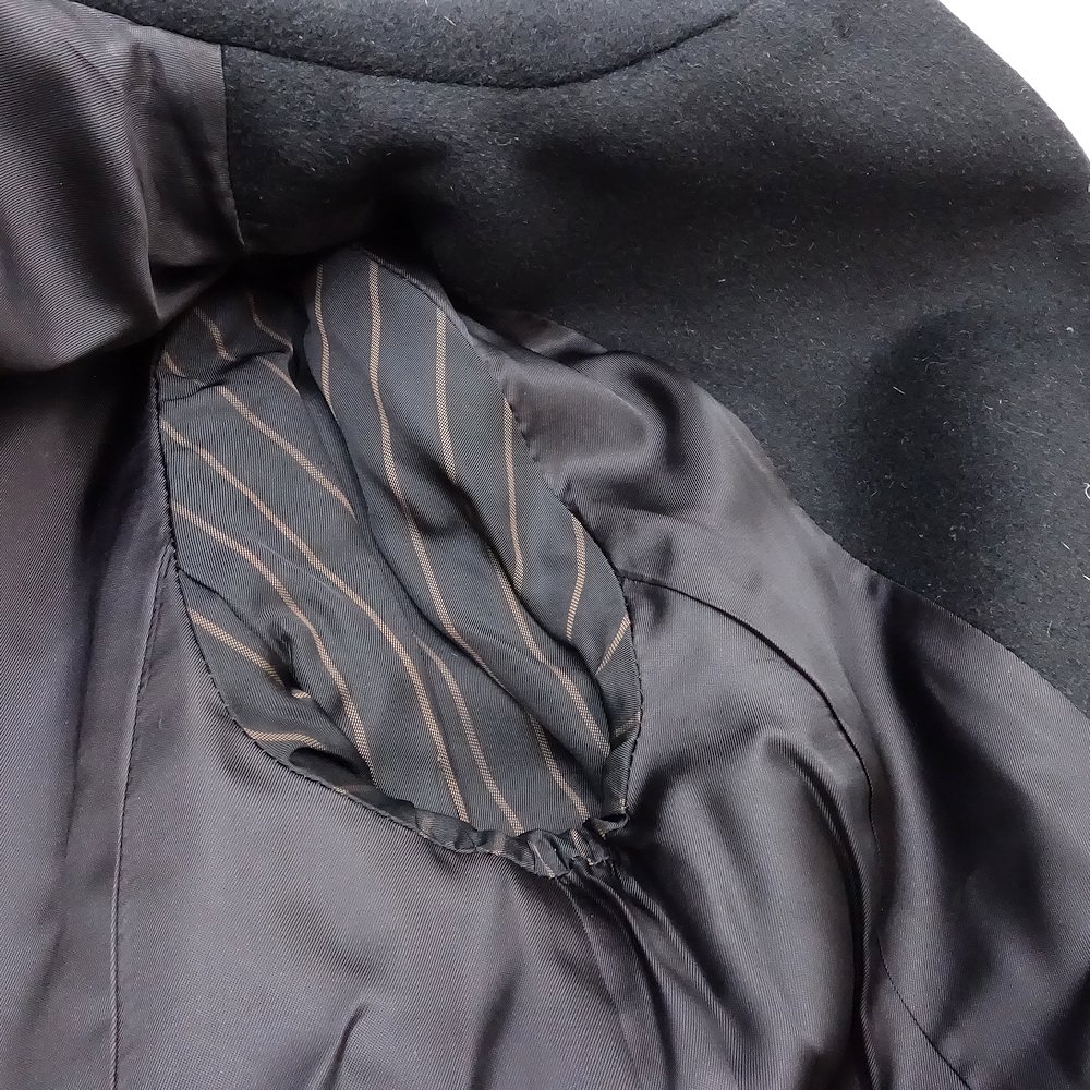 ステンカラーコート サイズ32 ウールxアンゴラ ブラック/180890【中古】 ステンカラーコート サイズ32 ウールxアンゴラ ブラック/180890【中古】