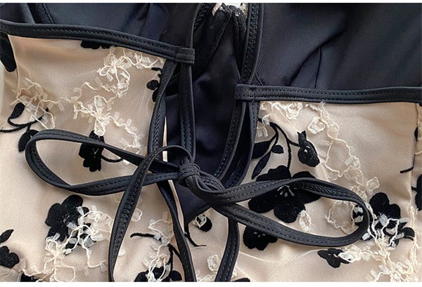 レース ワンピース水着 水着 レディース 体型カバー 服みたいな おしゃれ 大人 可愛い セクシー ワイヤー 小胸 バスト 盛れる オールインワン オトナ女子 ショートパンツ 温泉 韓国風 女性用 2