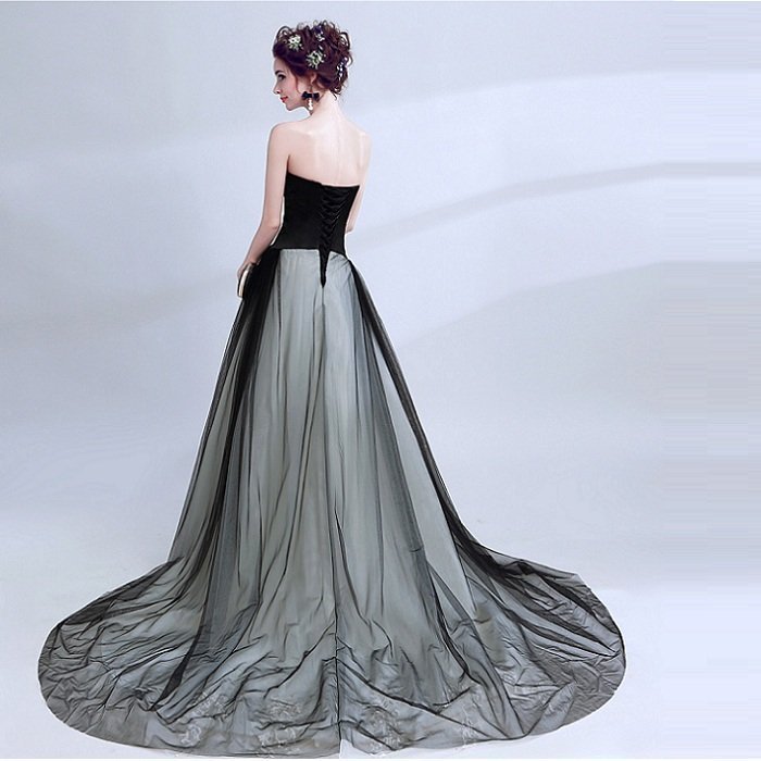 演奏会用ドレス 黒 カラードレス ロングドレス パーティードレス ウェディングドレス 発表会 結婚式