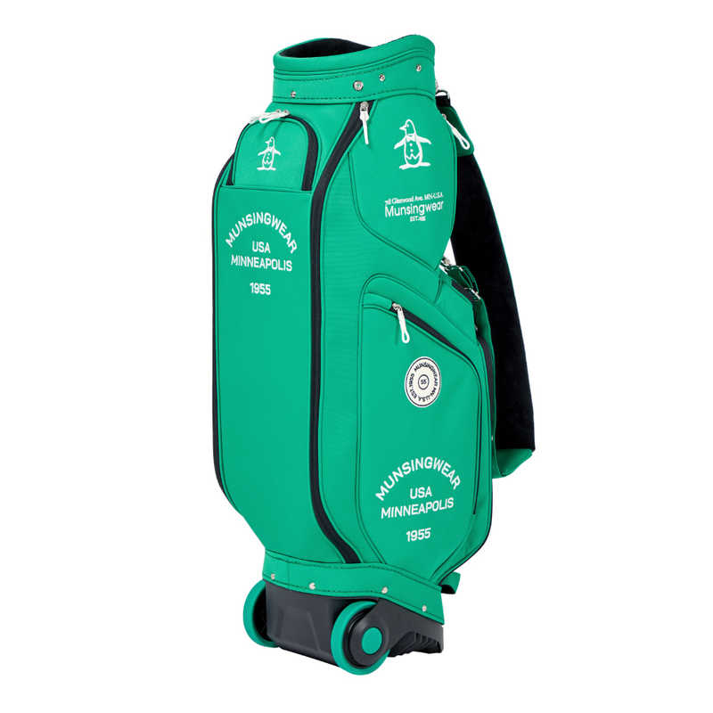 マンシング　ゴルフ用品 2輪キャスター付きキャディバッグ ［9型 / 47インチ対応 / 6分割 / 4.4kg］ グリーン　MG5FCB04U