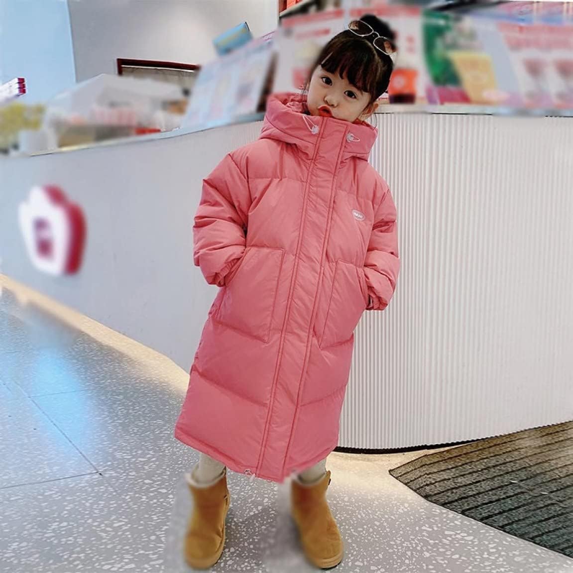 子供服 ダウンジャケット コート パーカー 冬服 女の子 ダウンコート フード付き 子供 ジャケット ウェア 防寒着 防風 アウター ロング丈 カジュアル 秋冬 軽量 保温 通園 通学 普段