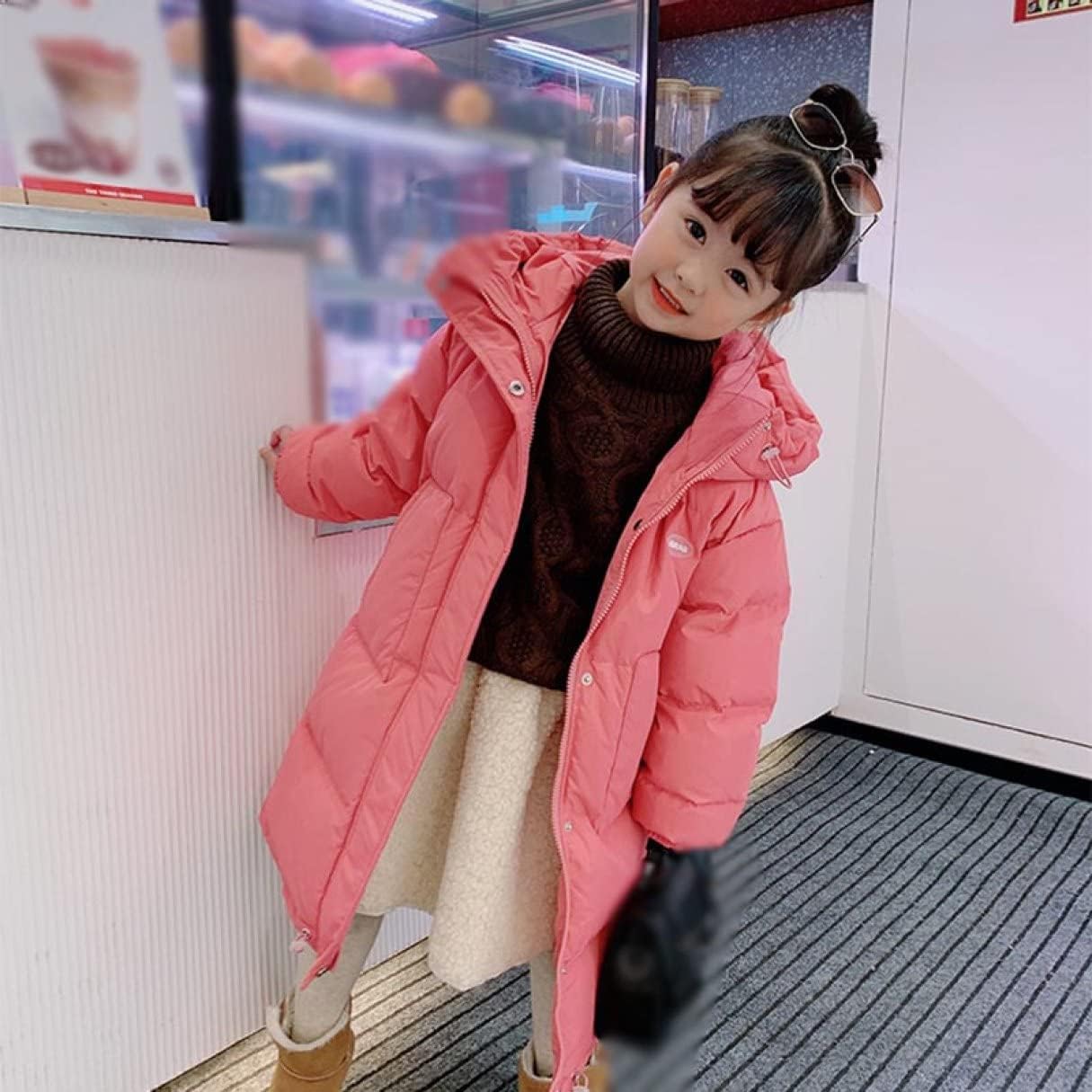 子供服 ダウンジャケット コート パーカー 冬服 女の子 ダウンコート フード付き 子供 ジャケット ウェア 防寒着 防風 アウター ロング丈 カジュアル 秋冬 軽量 保温 通園 通学 普段