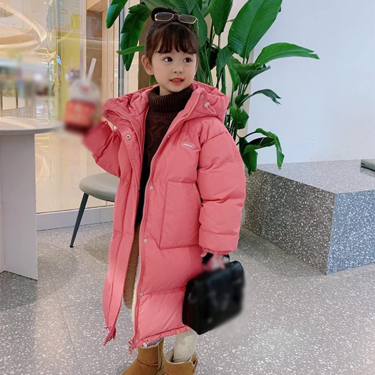 子供服 ダウンジャケット コート パーカー 冬服 女の子 ダウンコート フード付き 子供 ジャケット ウェア 防寒着 防風 アウター ロング丈 カジュアル 秋冬 軽量 保温 通園 通学 普段