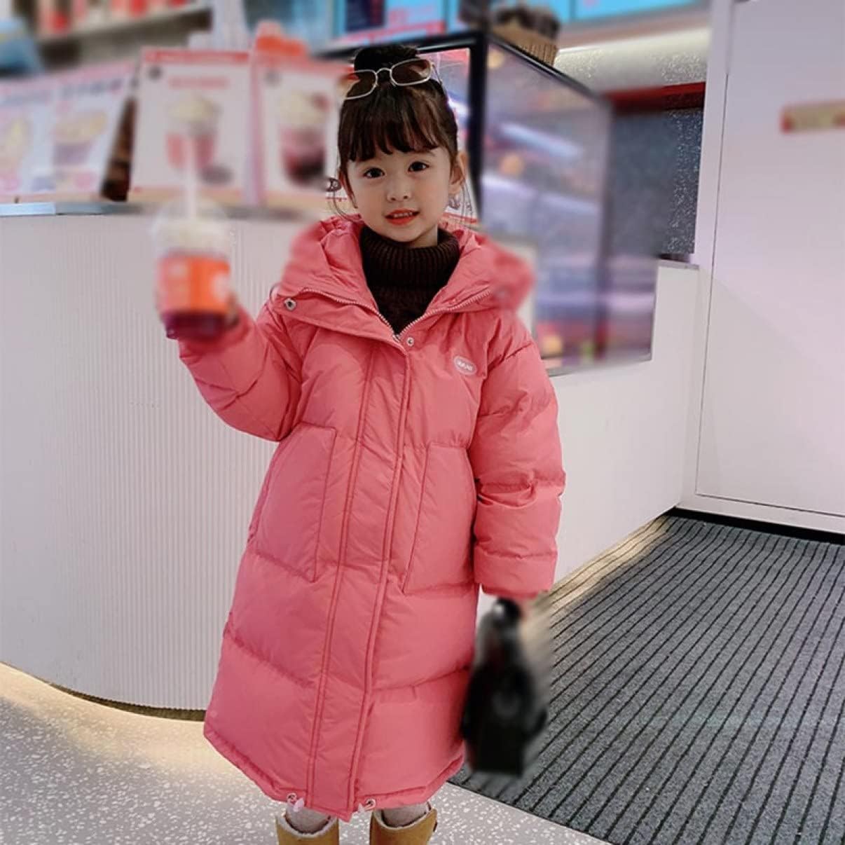 子供服 ダウンジャケット コート パーカー 冬服 女の子 ダウンコート フード付き 子供 ジャケット ウェア 防寒着 防風 アウター ロング丈 カジュアル 秋冬 軽量 保温 通園 通学 普段