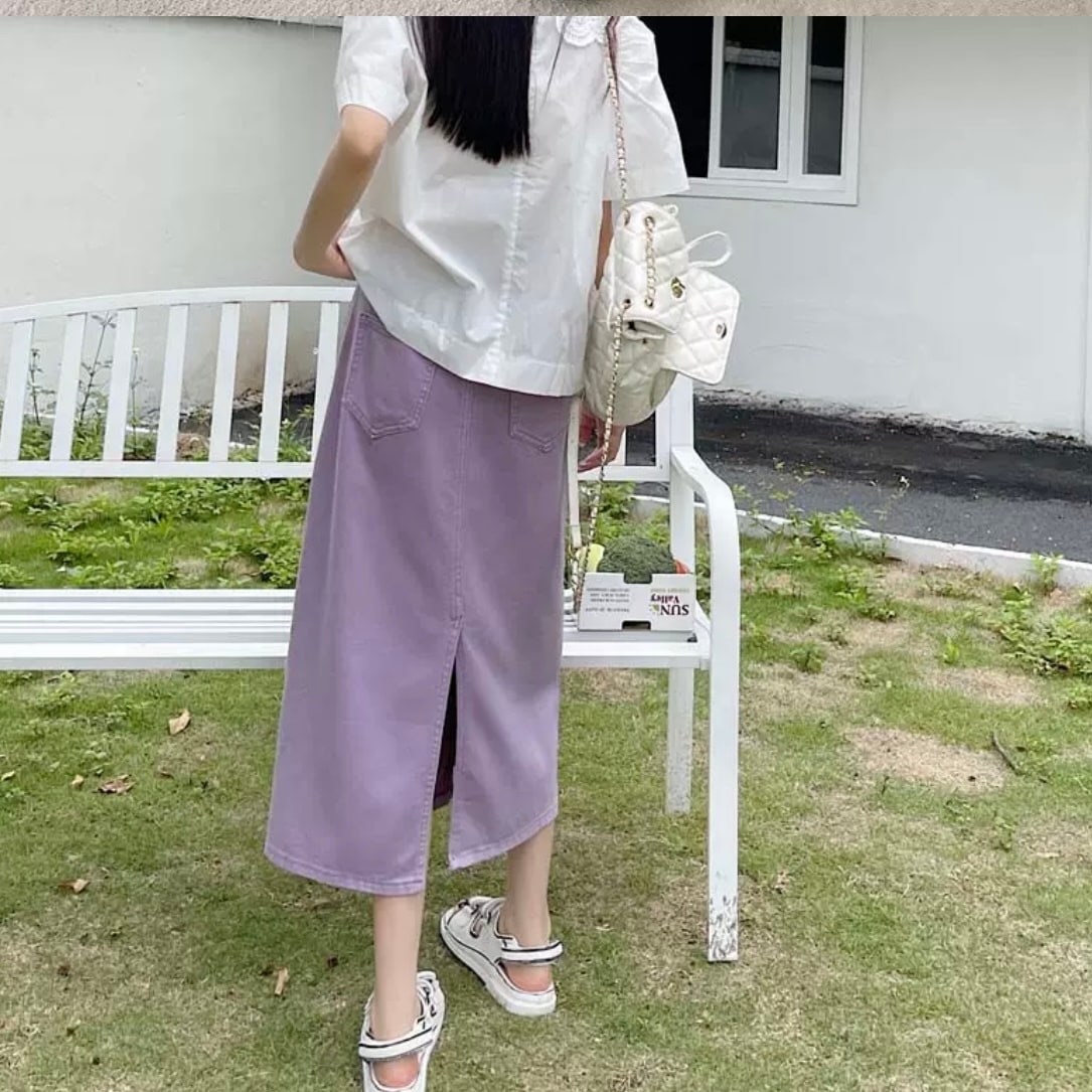 スカート ロングスカート タイトスカート ミモレ ミモレ丈 ロング スリット アンクル丈 7分丈 スリム タイト 細身 ストレート ワイド Iライン かわいい 大人可愛い きれいめ シンプル