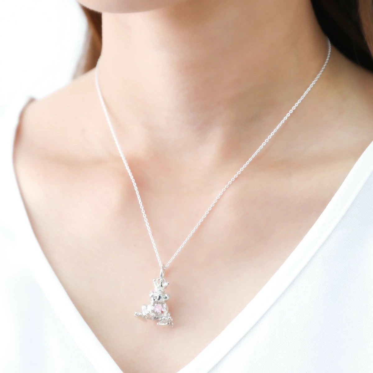 ネックレス レディース メンズ シルバー925 キュービックジルコニア カエル 蛙 王冠 個性的 ネックレス レディース メンズ シルバー925 キュービックジルコニア カエル 蛙 王冠 個性的