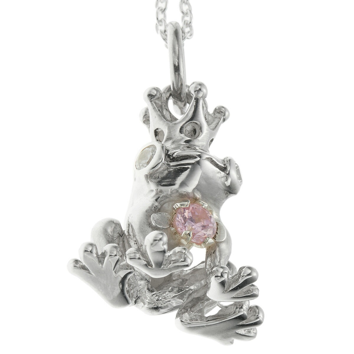 ネックレス レディース メンズ シルバー925 キュービックジルコニア カエル 蛙 王冠 個性的 ネックレス レディース メンズ シルバー925 キュービックジルコニア カエル 蛙 王冠 個性的