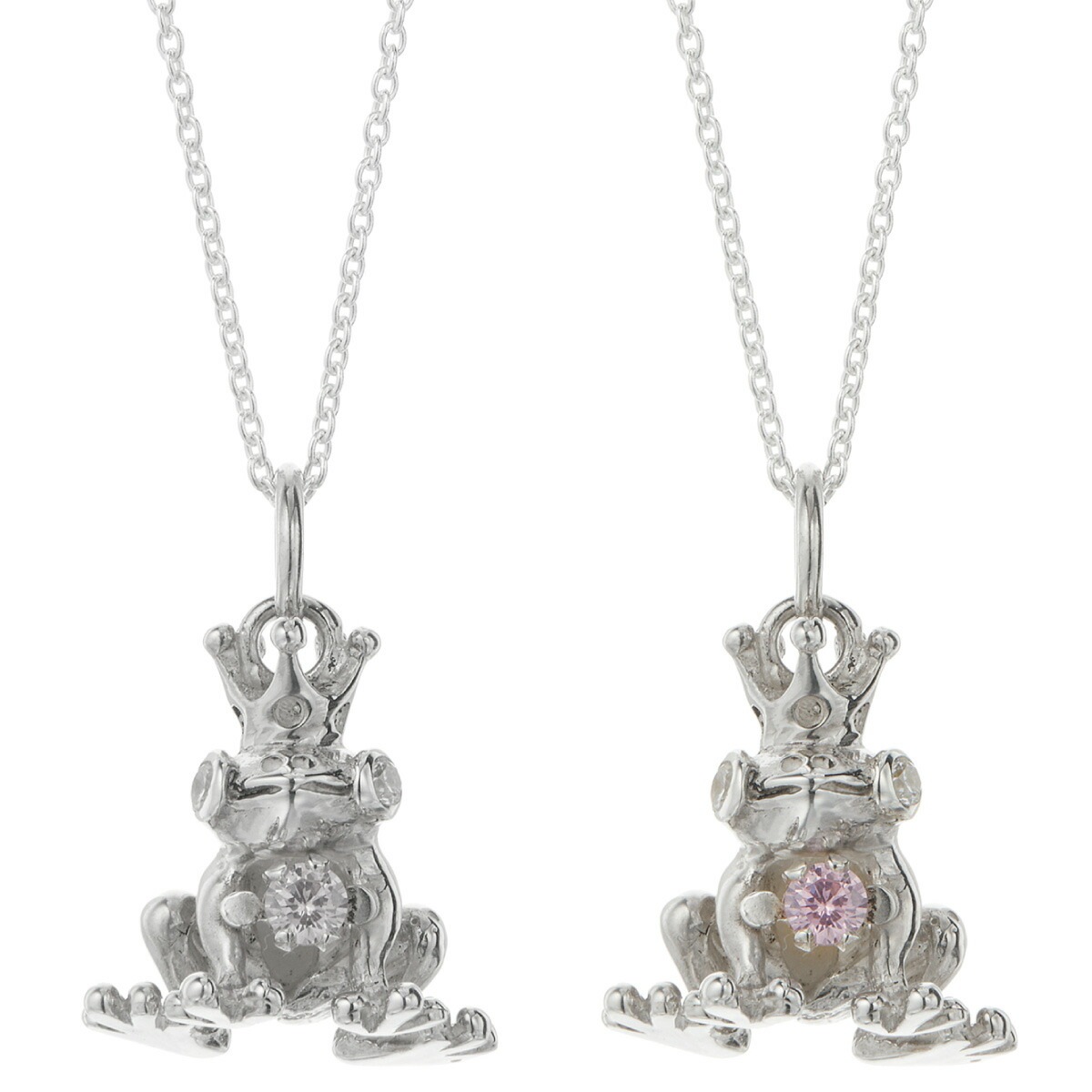 ネックレス レディース メンズ シルバー925 キュービックジルコニア カエル 蛙 王冠 個性的 ネックレス レディース メンズ シルバー925 キュービックジルコニア カエル 蛙 王冠 個性的