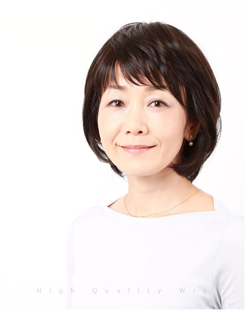 医療用 ウィッグ【楽天ランキング1位】大人レイヤーショート ショート ボブ ミセス 大人 自然 ナチュラル 上品 コンパクト ブラック ブラウン 大人可愛い 薄毛対策 軽量 便利 デイリーウィッグ フ