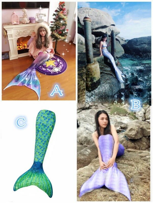 【急速出荷!】再々再入荷！売り切れ 続出レディース 水着 人魚 ビキニ 人魚姫 フィン付き マーメイド ビキニ 人魚水着 上下 SNS話題 インスター映え マーメイド水着 レディース 体型カバー 記念