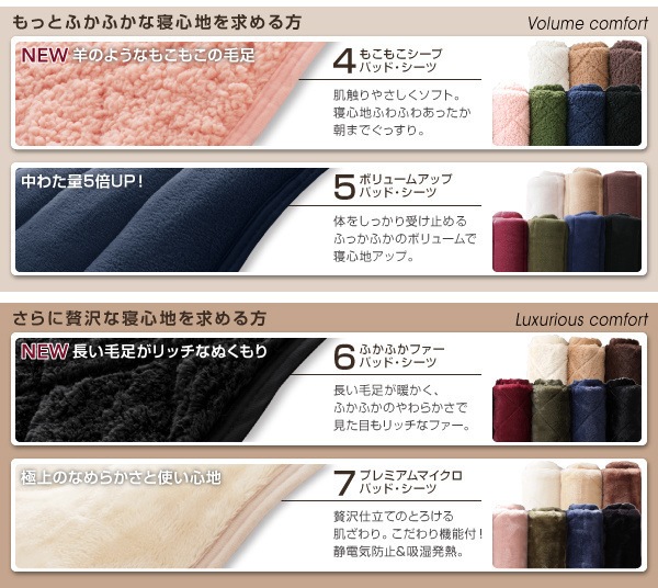 寝心地/カラー/タイプが選べる！大きいサイズのパッド/シーツ シリーズ コットン100％タオル ボックスシーツ キング ミッドナイトブルー