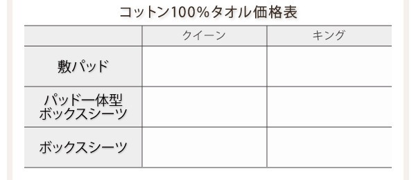 寝心地/カラー/タイプが選べる！大きいサイズのパッド/シーツ シリーズ コットン100％タオル ボックスシーツ キング ミッドナイトブルー