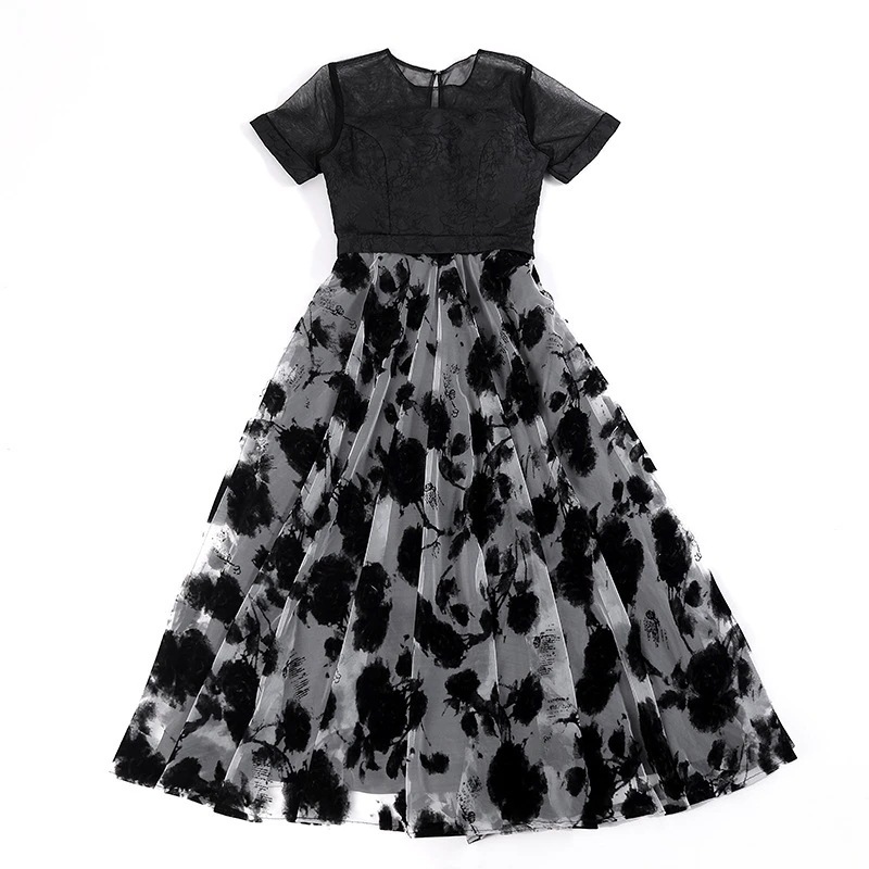 チュール イブニングドレス レース ドッキング ワンピース パーティードレス キャバ 着痩せ 大人 同窓会 披露宴 卒業式 結婚式 演奏会 ウェディング 二次会 発表会