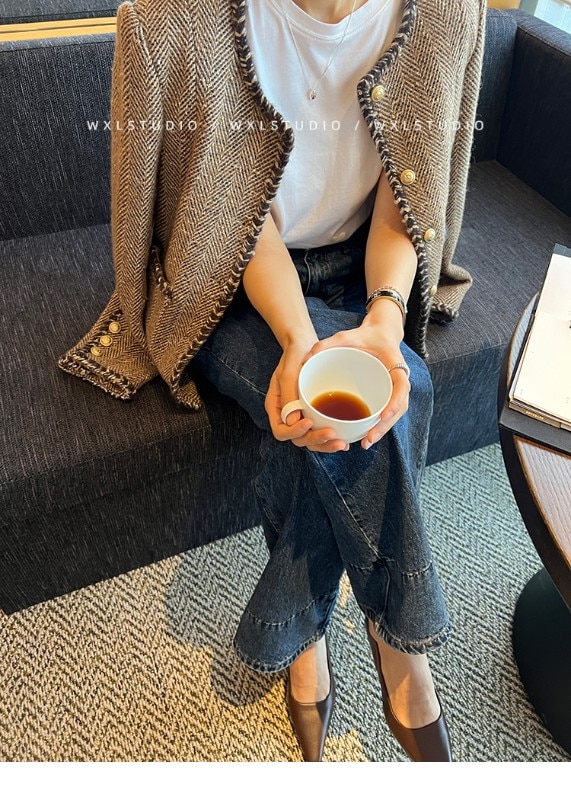 WXLSTUDIOはクラシックに敬意を表し高級ブランドの生地を使用したカスタム染めのヘビーウェイトシープウールの香り豊かなスモールジャケットです WXLSTUDIOはクラシックに敬意を表し高級ブランドの生地を使用したカスタム染めのヘビーウェイトシープウールの香り豊かなスモールジャケットです