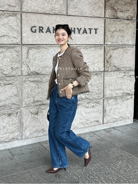 WXLSTUDIOはクラシックに敬意を表し高級ブランドの生地を使用したカスタム染めのヘビーウェイトシープウールの香り豊かなスモールジャケットです WXLSTUDIOはクラシックに敬意を表し高級ブランドの生地を使用したカスタム染めのヘビーウェイトシープウールの香り豊かなスモールジャケットです