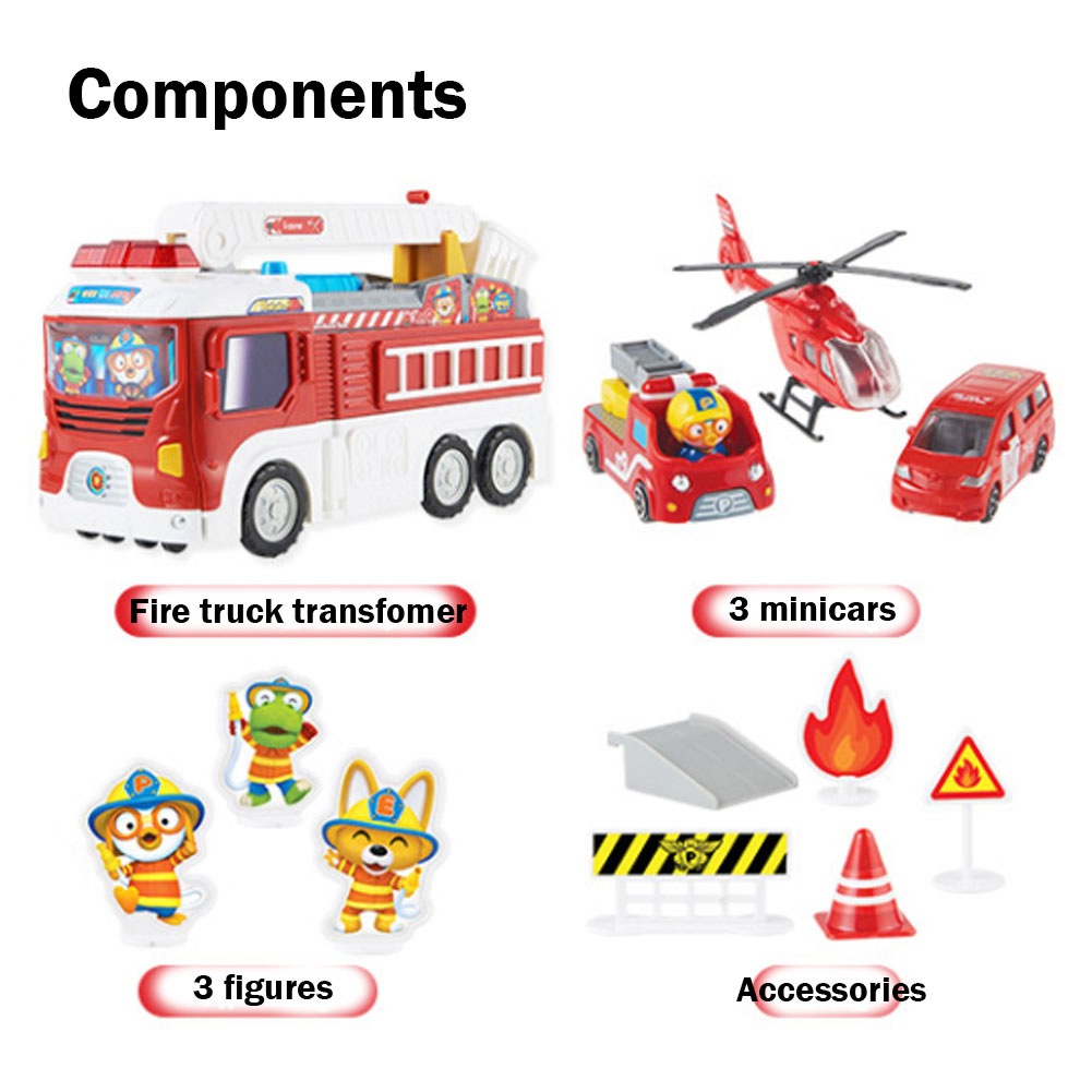 IZON Pororo Transformation fire engine IZON Pororo Transformation fire engine