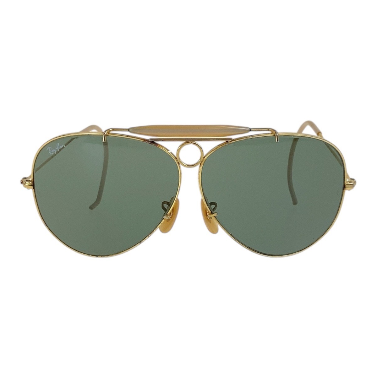 ヴィンテージ B&L RAY-BAN U.S.A グリーン ゴールド金具 ガラス/メタル サングラス メンズ 503467 ヴィンテージ B&L RAY-BAN U.S.A グリーン ゴールド金具 ガラス/メタル サングラス メンズ 503467