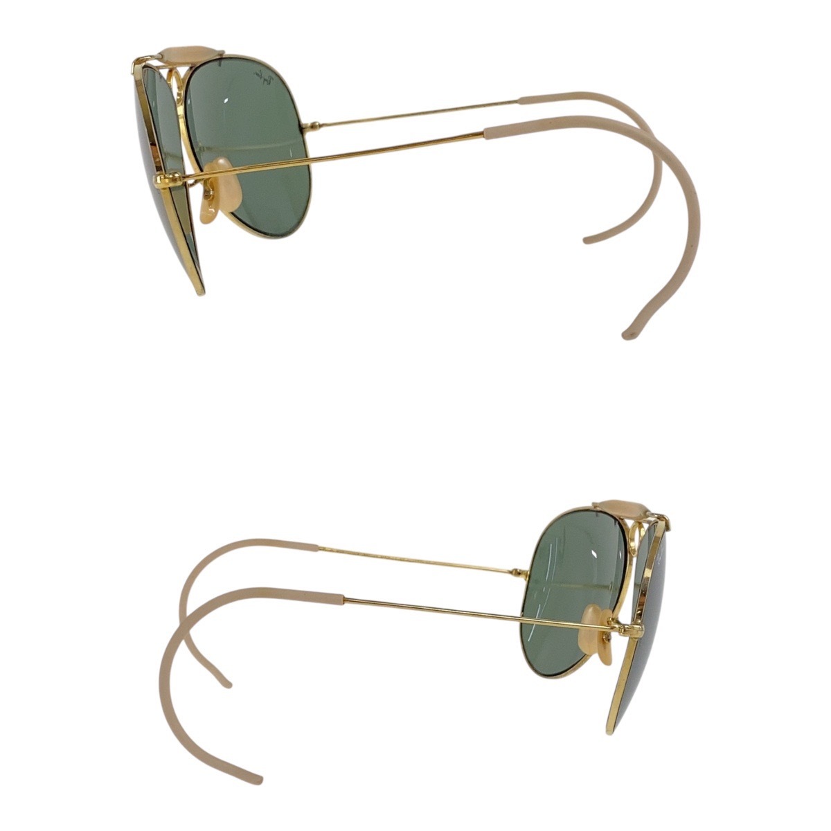 ヴィンテージ B&L RAY-BAN U.S.A グリーン ゴールド金具 ガラス/メタル サングラス メンズ 503467 ヴィンテージ B&L RAY-BAN U.S.A グリーン ゴールド金具 ガラス/メタル サングラス メンズ 503467