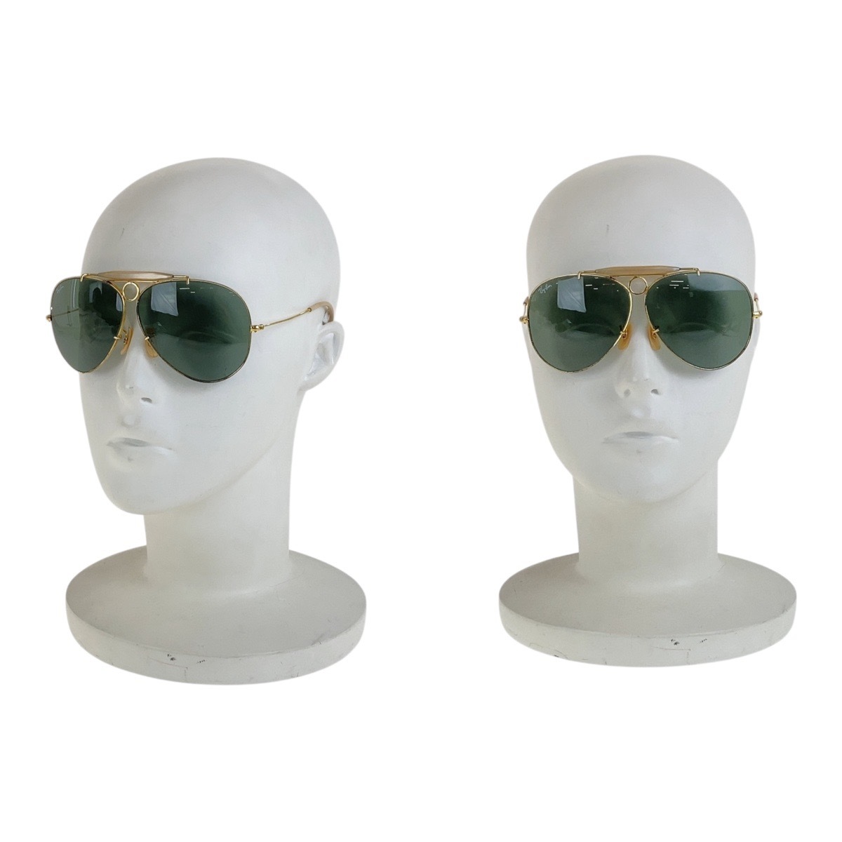 ヴィンテージ B&L RAY-BAN U.S.A グリーン ゴールド金具 ガラス/メタル サングラス メンズ 503467 ヴィンテージ B&L RAY-BAN U.S.A グリーン ゴールド金具 ガラス/メタル サングラス メンズ 503467