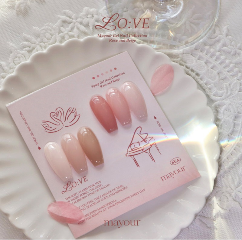[mayour] 【LO:VE】 12色 セット / Rose and Beige / 春のネイル / 【3月20日以降の出庫】